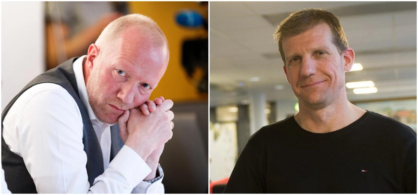 Arne Jensen, generalsekretær i Norsk Redaktørforening og Jon Jacobsen, innholdsredaktør i Fredriksstad Blad reagerer politiets holdning til å utlevere navn på avdøde i drapssaker.Foto: NTB scanpix og Fredriksstad Blad