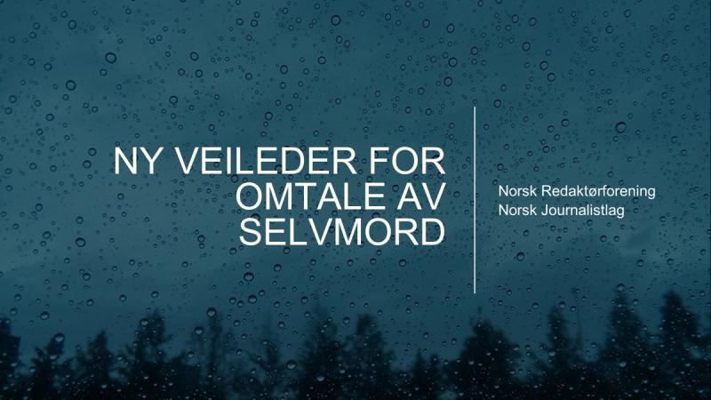 Illustrasjonsbilde med teksten Veileder for omtale av selvmord