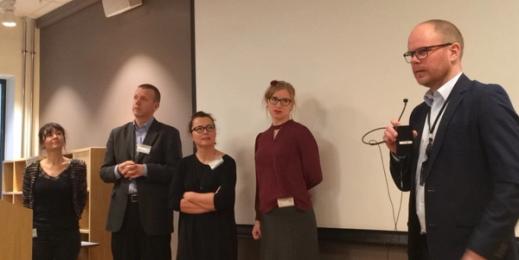 Marte Glanville (t.v.) var en av innlederne på Oslo Redaktørforenings møte Slik jobber vi smartere 2. februar.