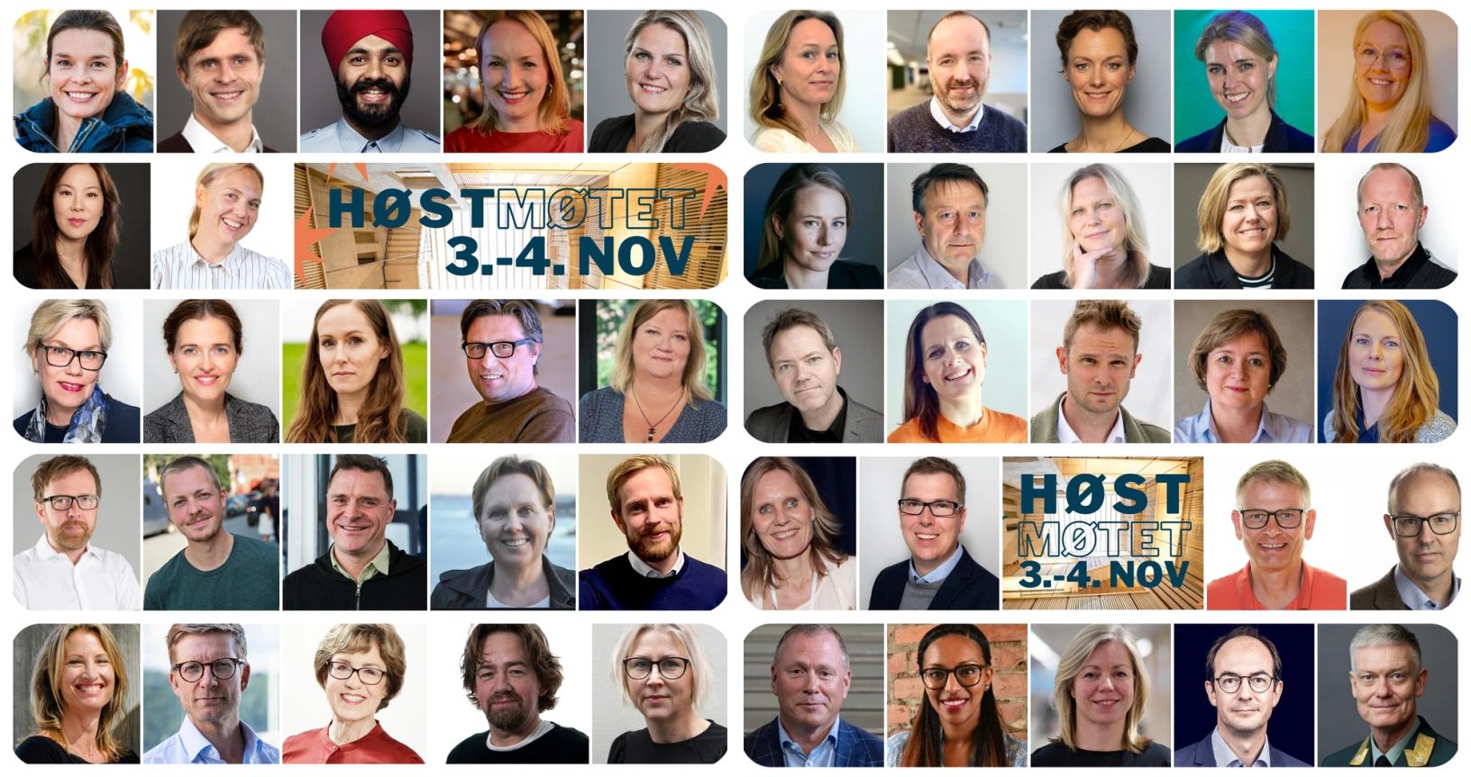 Alle disse deltar på ulike sesjoner på NRs høstmøte 3 og 4. november.