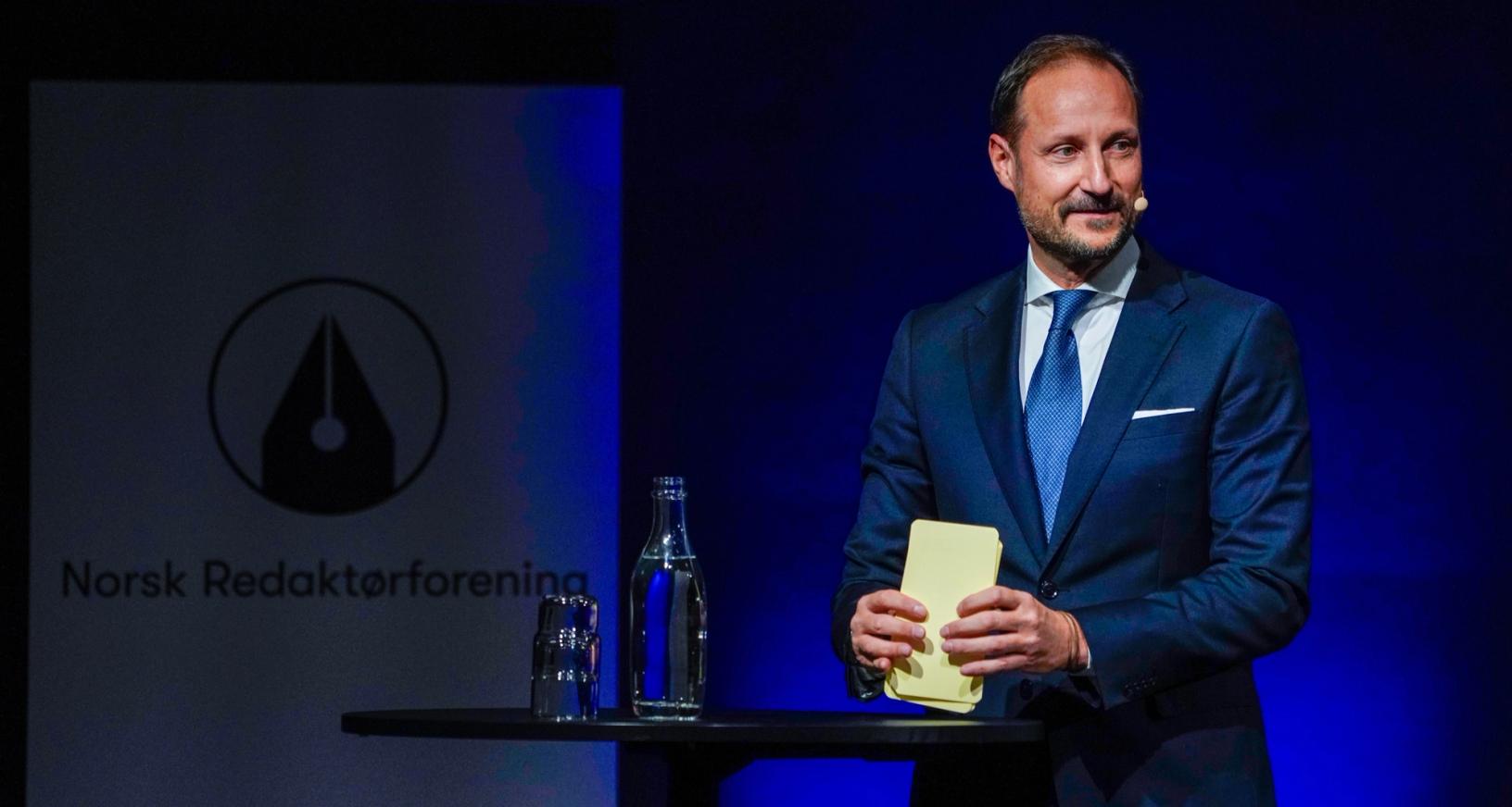 Kronprins Haakon åpner Norsk Redaktørforenings høstmøte