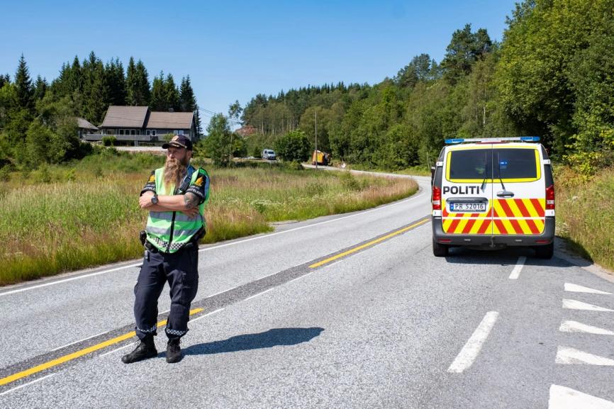 Politiet skal normalt frigi navn på omkomne i ulykker. Her fra en trafikkulykke i Kvinesdal sommeren 2019. (Foto NTB Scanpix)