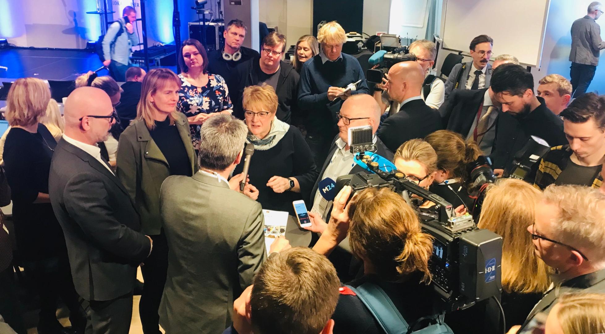 Trine Skei Grande la fram mediestøttemeldingen på LLAs landsmøte i Drammen fredag.Foto: Reidun Kjelling Nybø