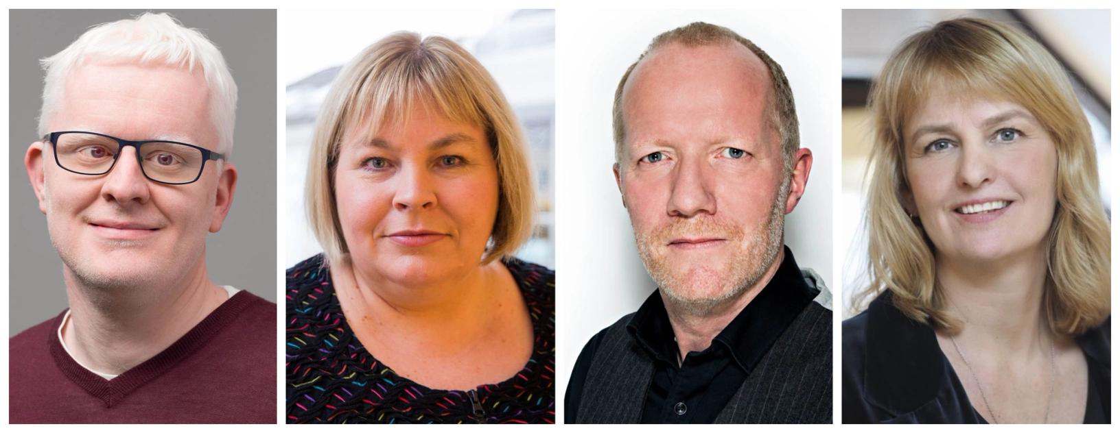 Høringsuttalelsen som er sendt inn er undertegnet av nestleder i Norsk Journalistlag, Dag Idar Tryggestad, generalsekretær i Norsk Presseforbund, Elin Floberghagen, generalsekretær i Norsk Redaktørforening, Arne Jensen og administrerende direktør i mediebedriftenes Landsforening, Randi S. Øgrey.(Foto: NJ/NTB/MBL)