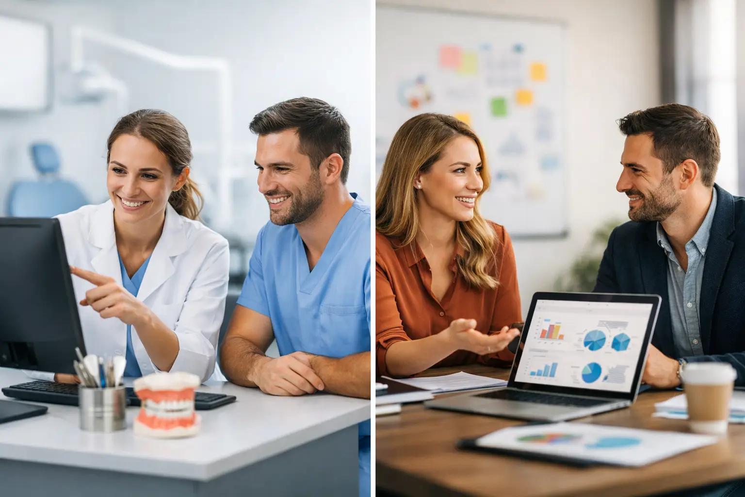 In-house marketing vs a specialized dental marketing agency. Same goal, different scale and results.