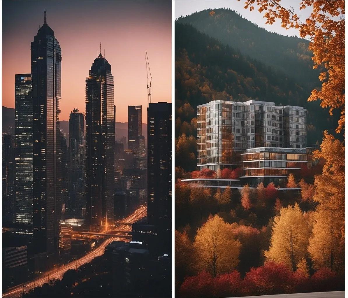 From city hustle to autumn tranquility: technology's diverse journey