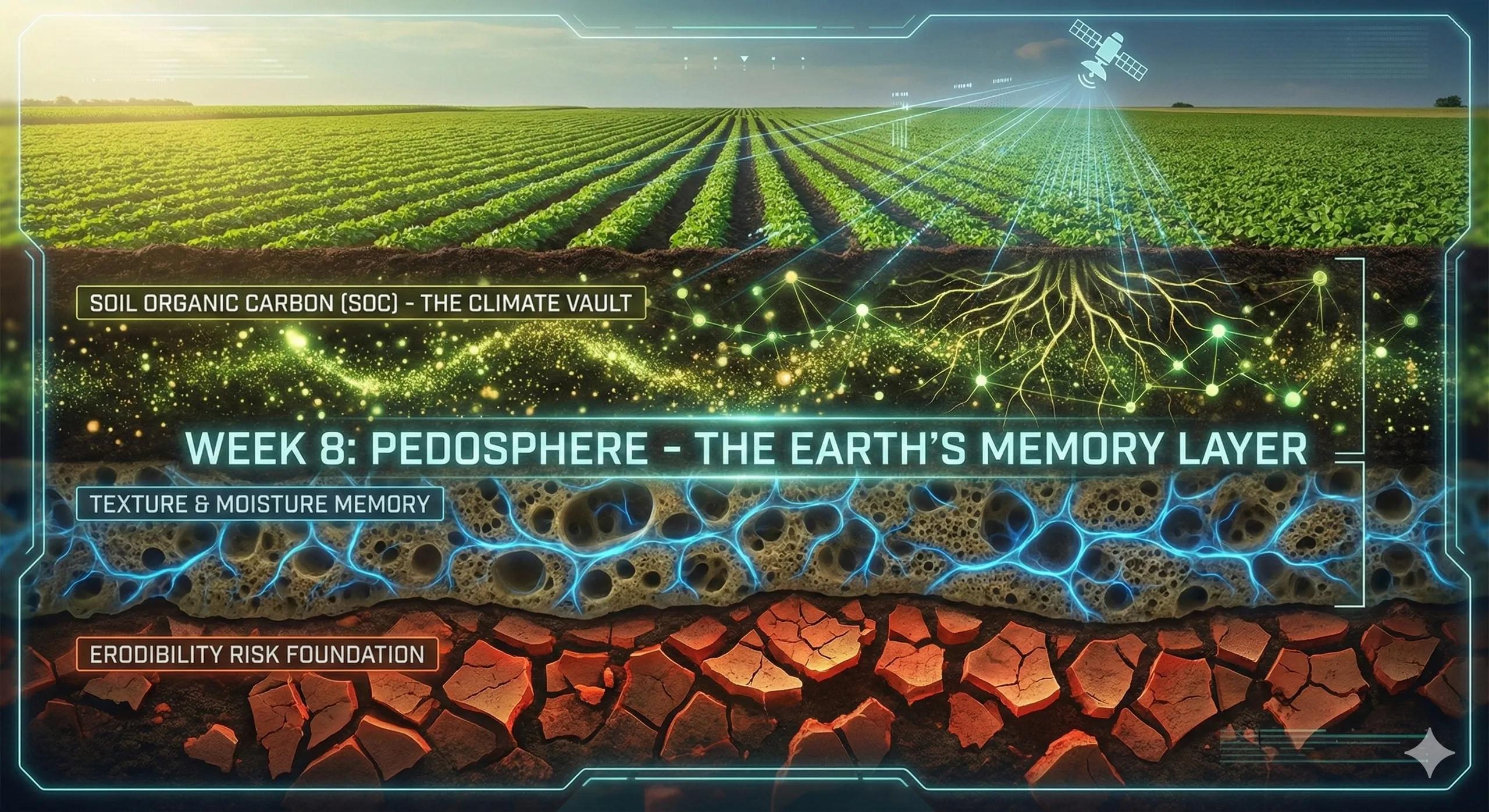 Soils as the Memory Layer: Texture, SOC, and Erodibility