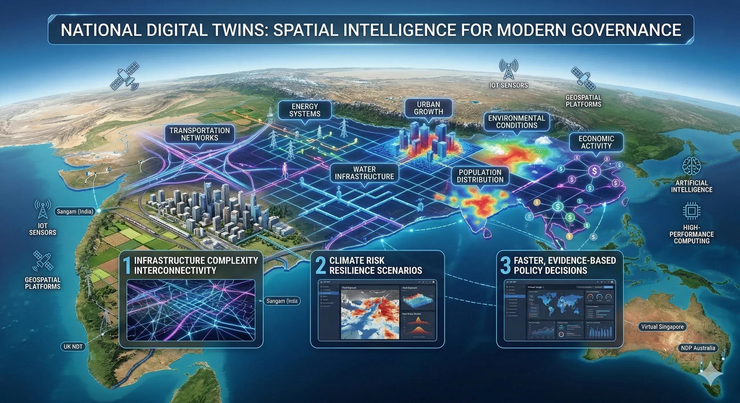 Countries are beginning to govern through digital landscapes (Illustrative visualization for conceptual purposes).