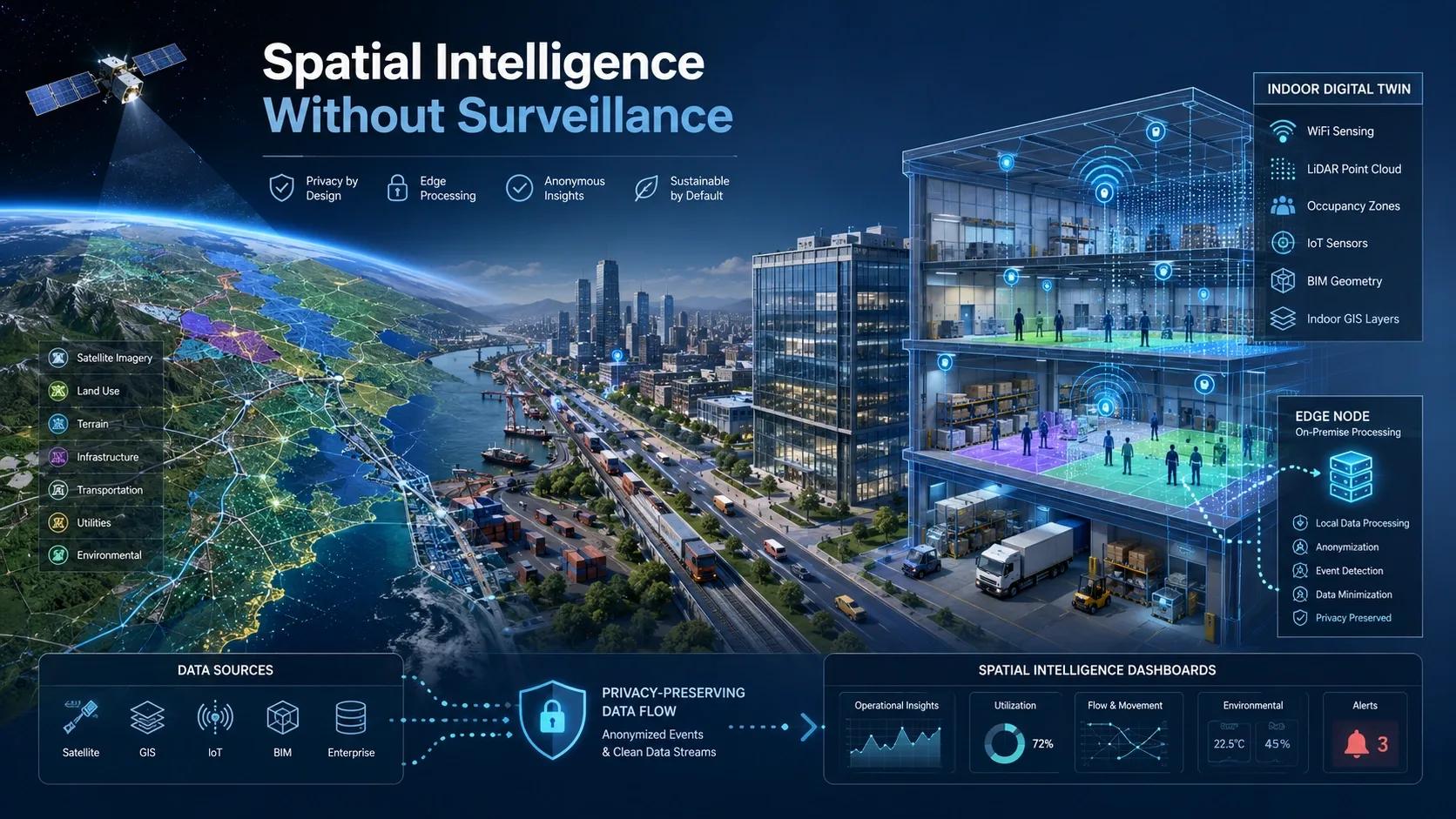 From EO to Indoor Digital Twins: Building Spatial Intelligence