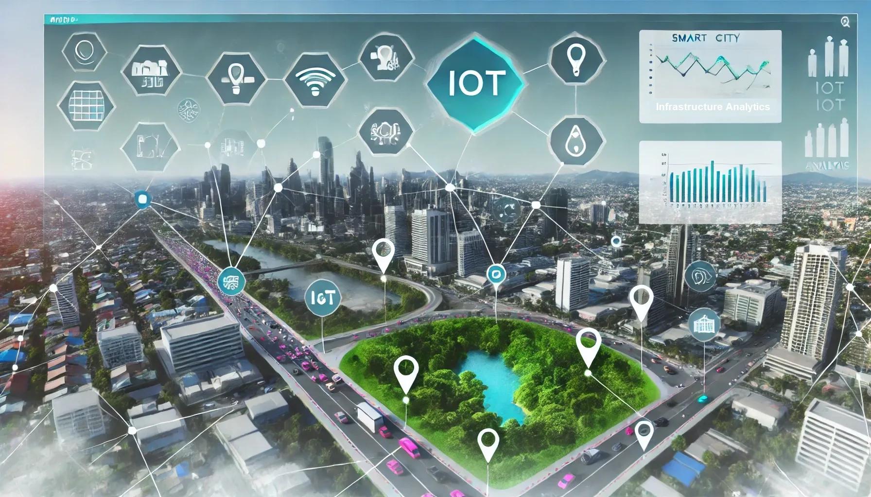 Futuristic city: IoT and geospatial technologies seamlessly integrated