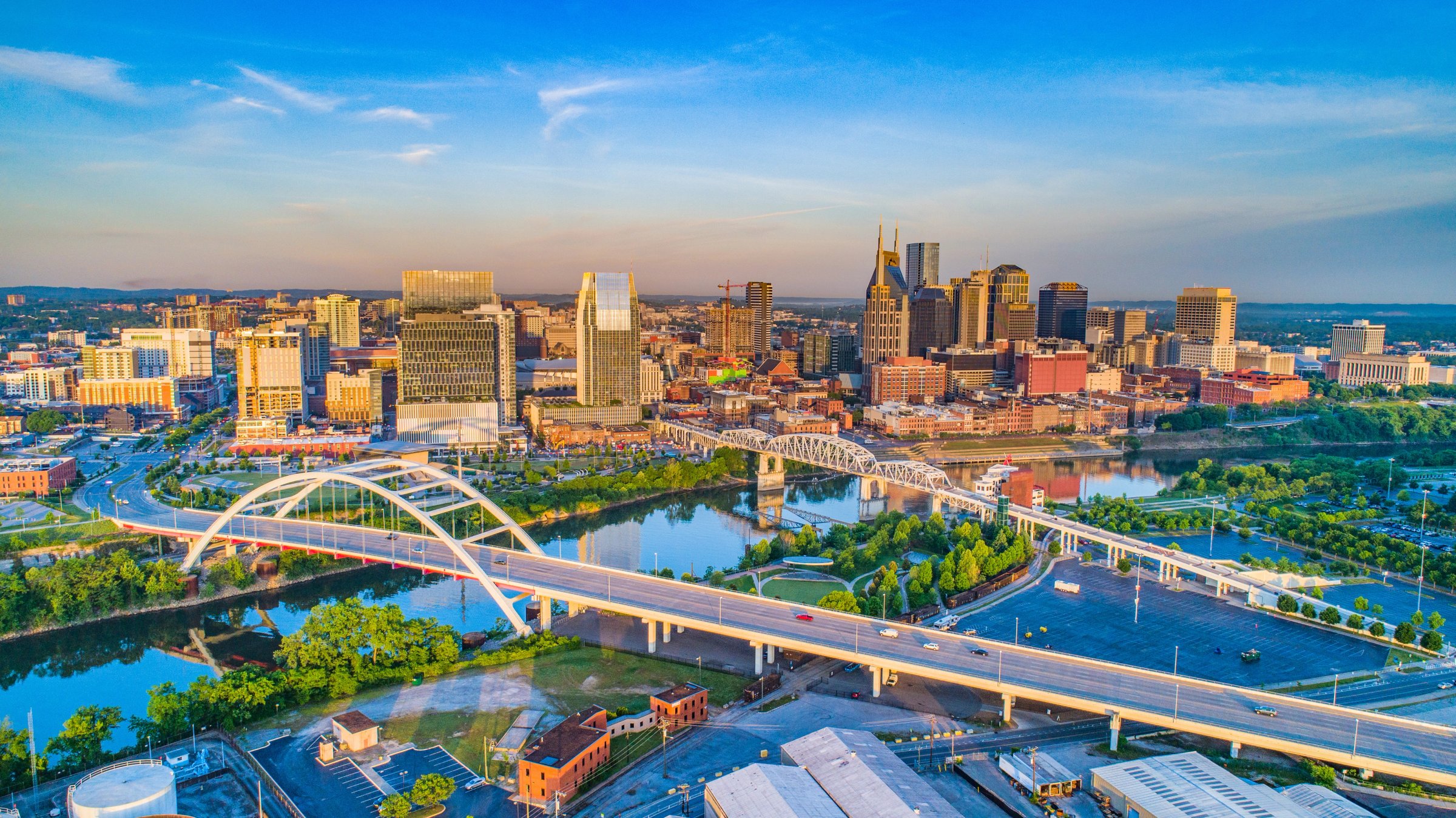 Downtown Nashville and the Cumberland River