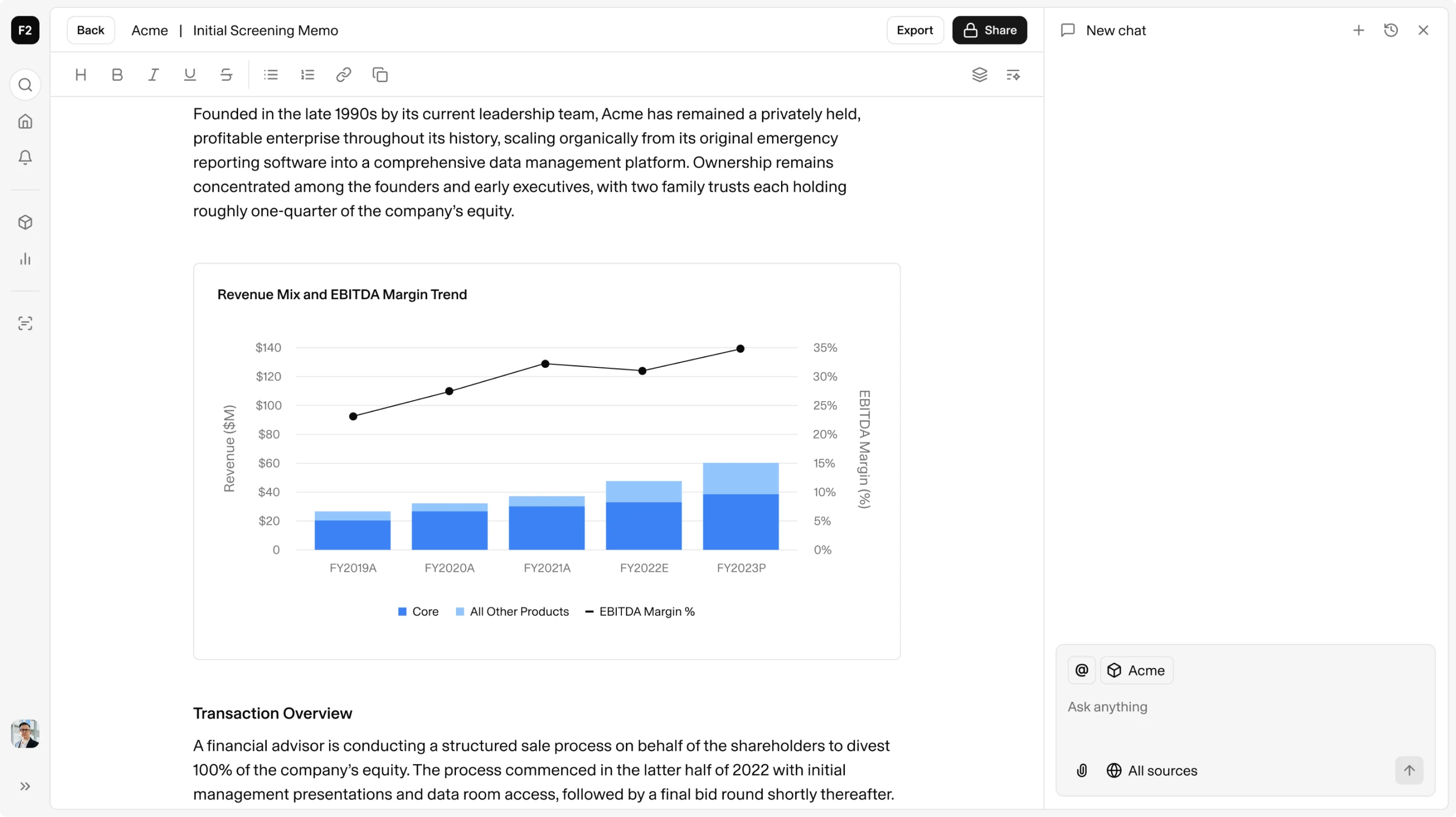F2 Product Screenshot