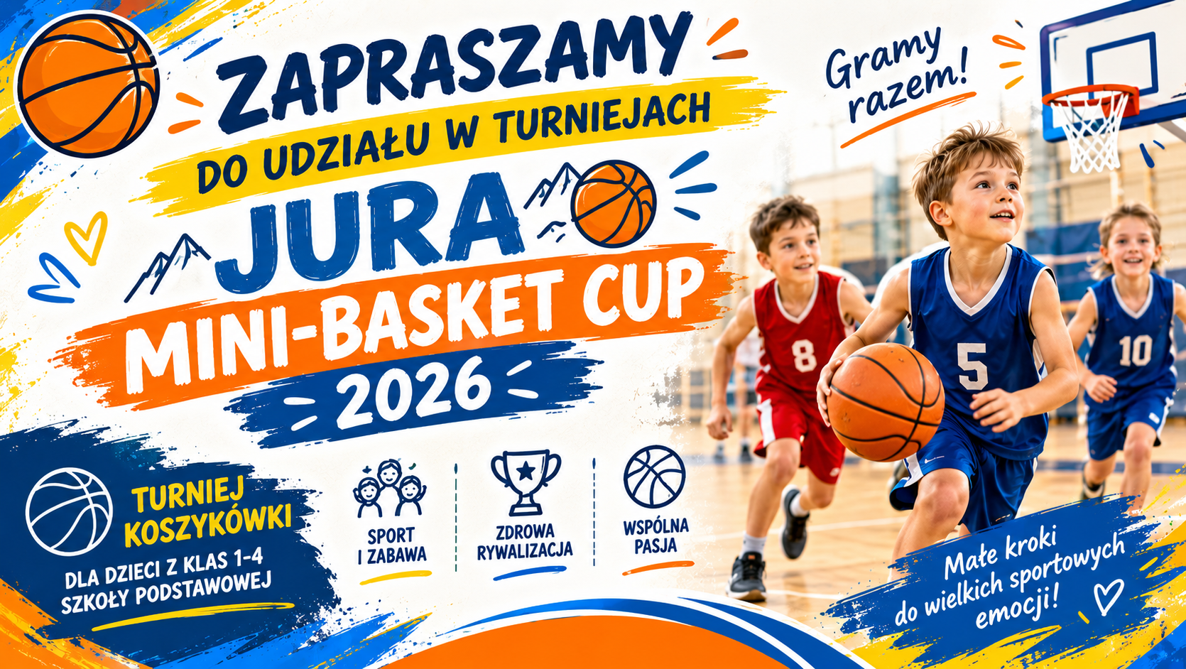 Dzieci grające w piłkę koszykową