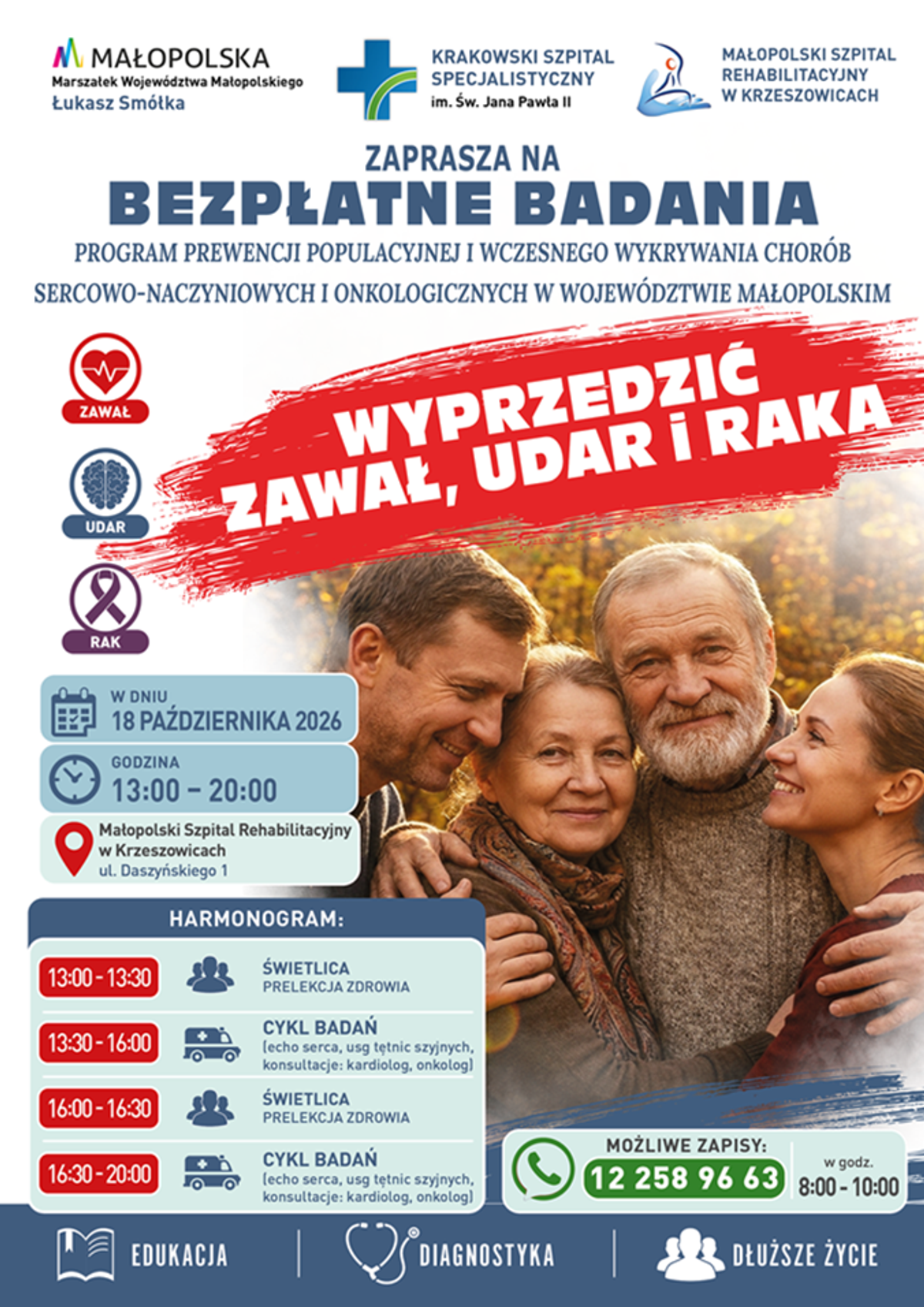 plakat Bezpłatne badania