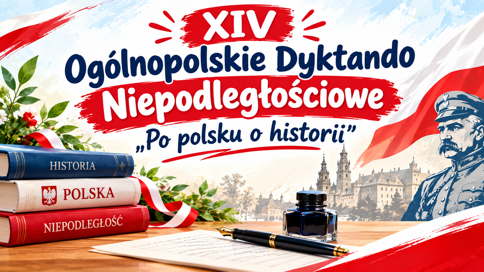 Książki, marszałek flaga Polski
