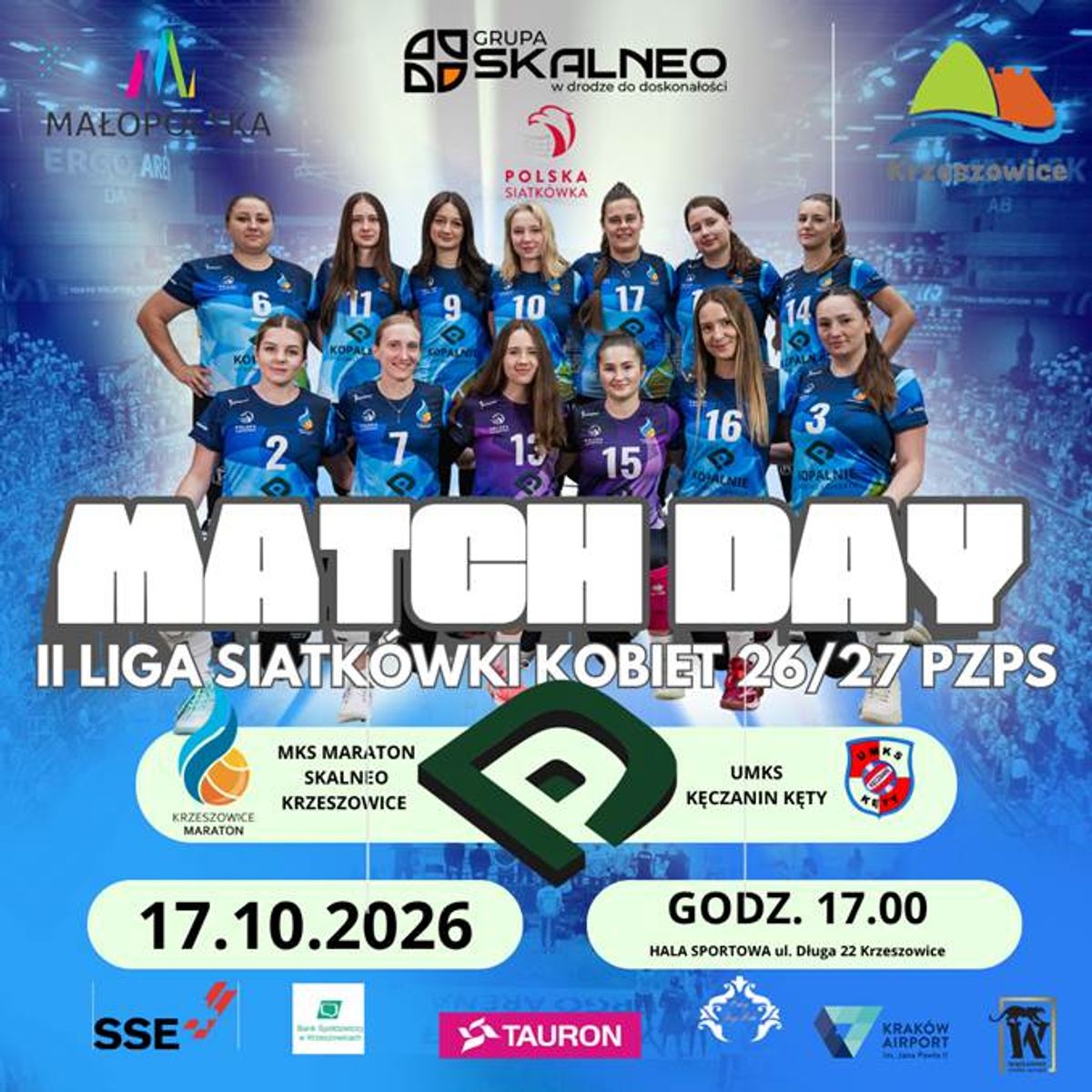 plakat Mecz MKS Maraton Skalneo Krzeszowice – UMKS Kęczanin Kety
