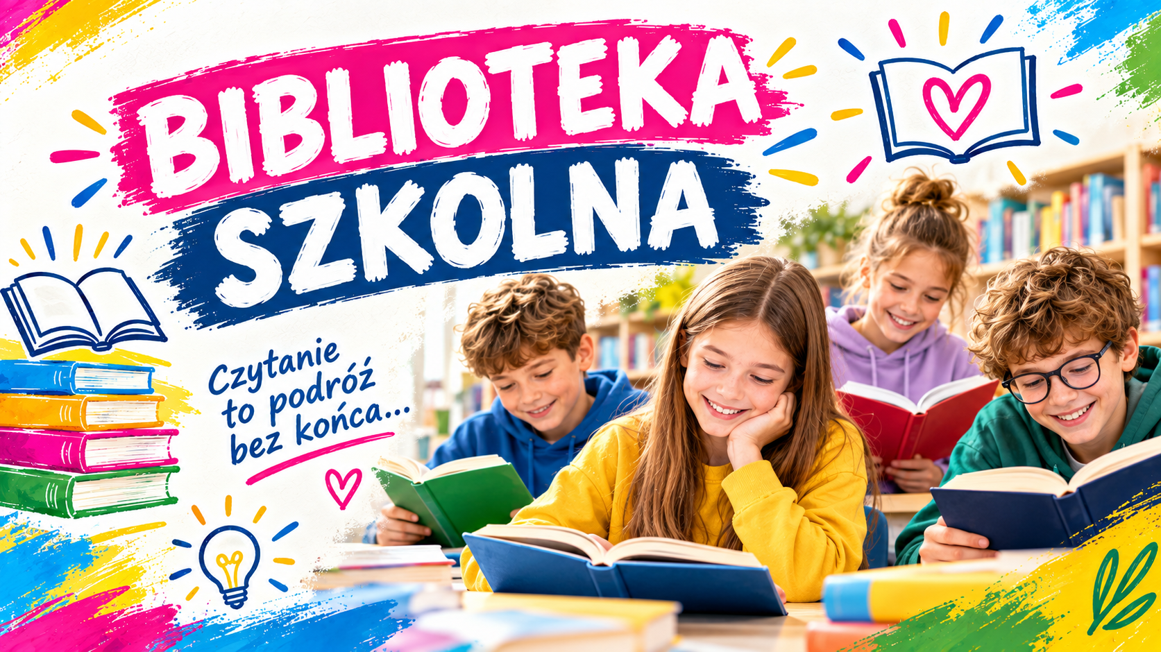 Dzieci czytają książki
