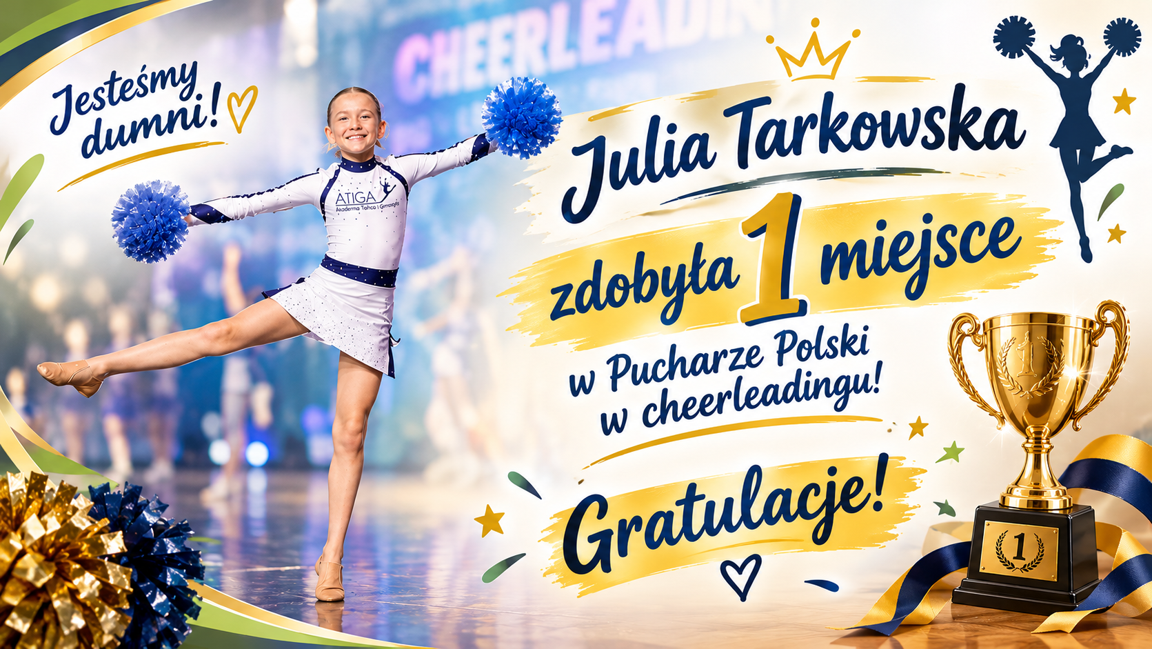 Julka ćwicząca, puchar za 1 miejsce