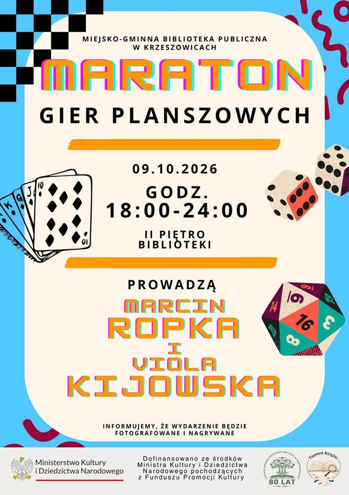 plakat MARATON GIER PLANSZOWYCH