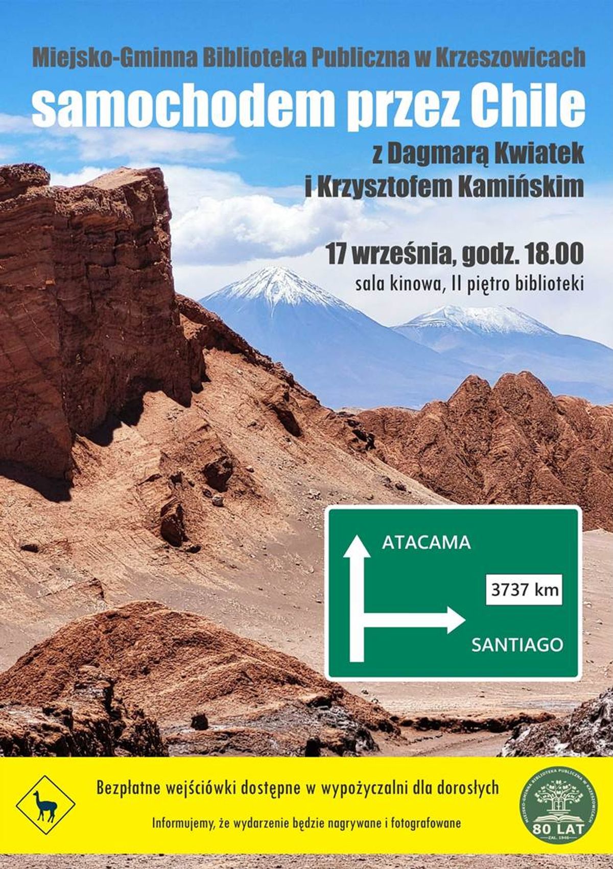 plakat Samochodem przez Chile