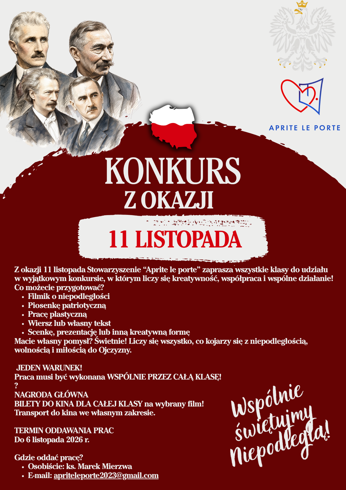 Plakat Konkurs z okazji 11 listopada