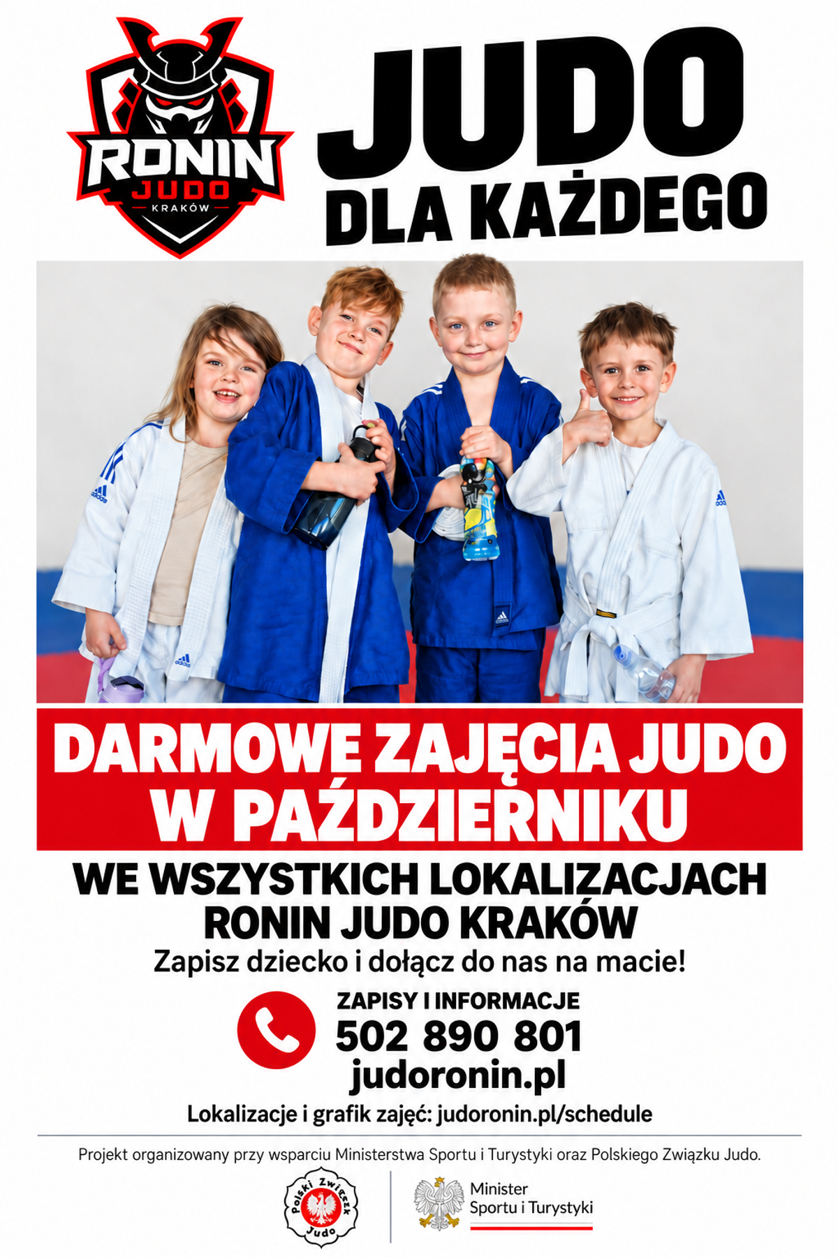 Plakat Judo dla każdego