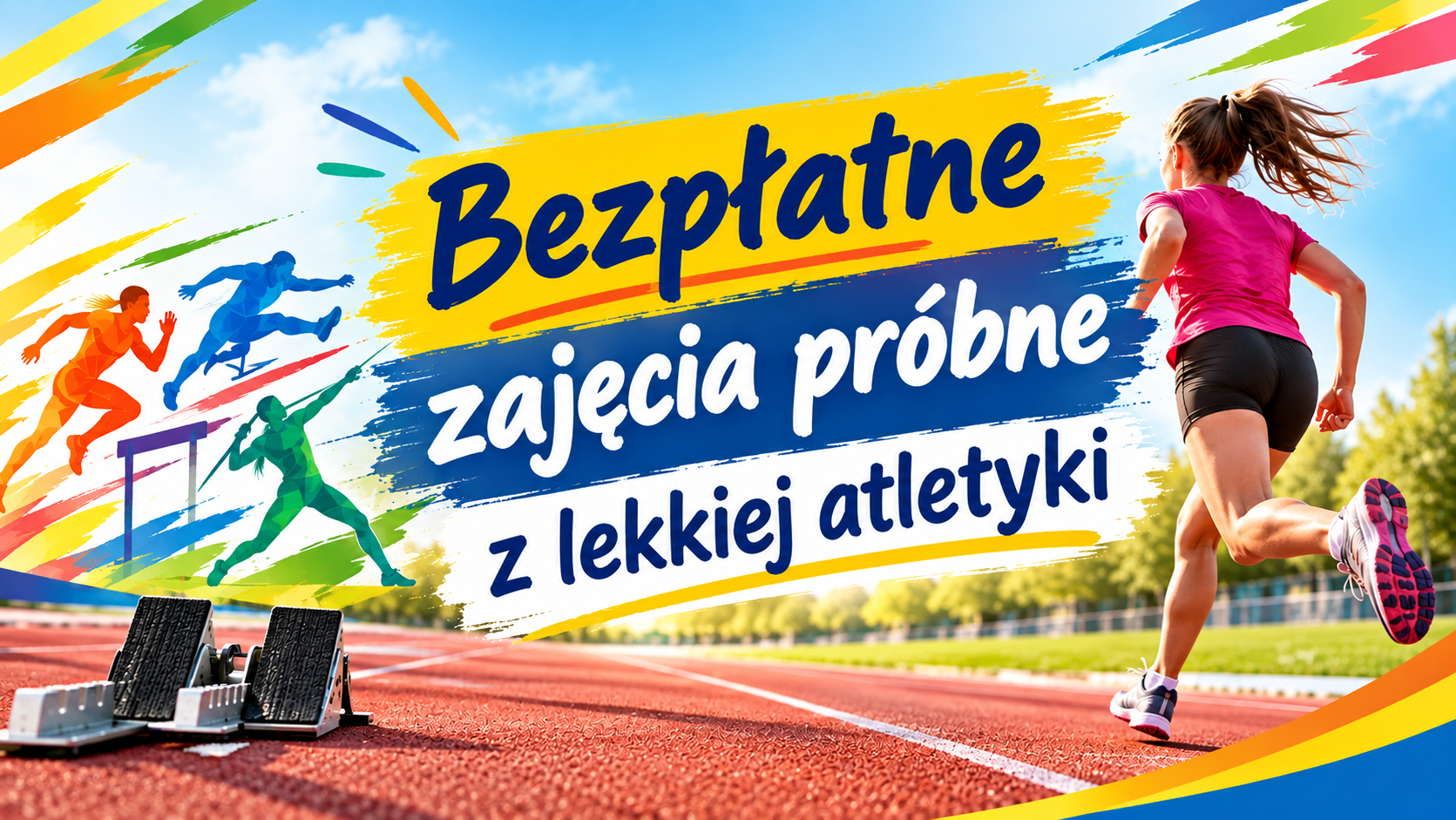 Dziewczynka biegnąca po bieżni.