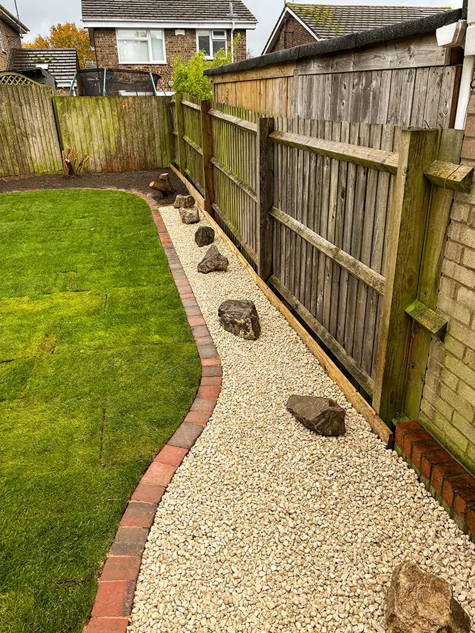 Copper Leaf Close - completed patio and turfing project