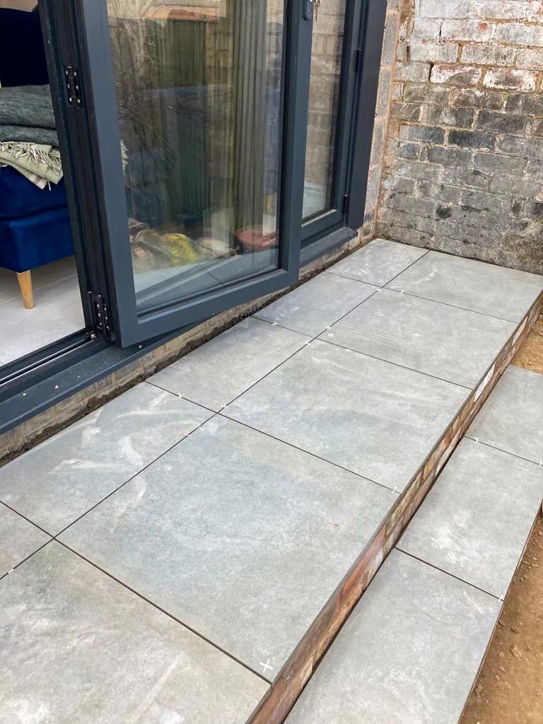 Holbrook Road - completed patio and brickwork steps project