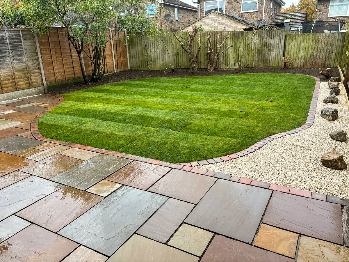 Copper Leaf Close - completed patio and turfing project