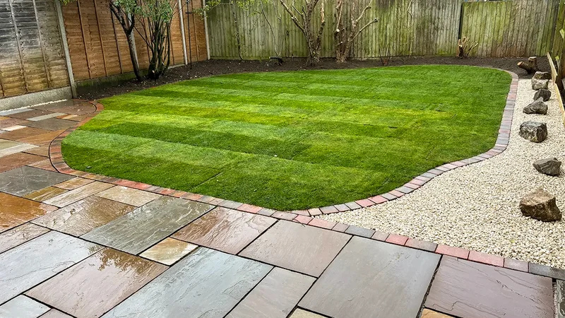 Copper Leaf Close - completed patio and turfing project