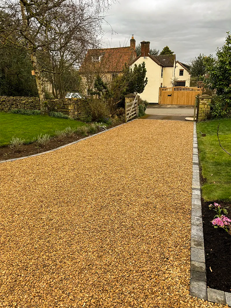 Resurfaced driveway