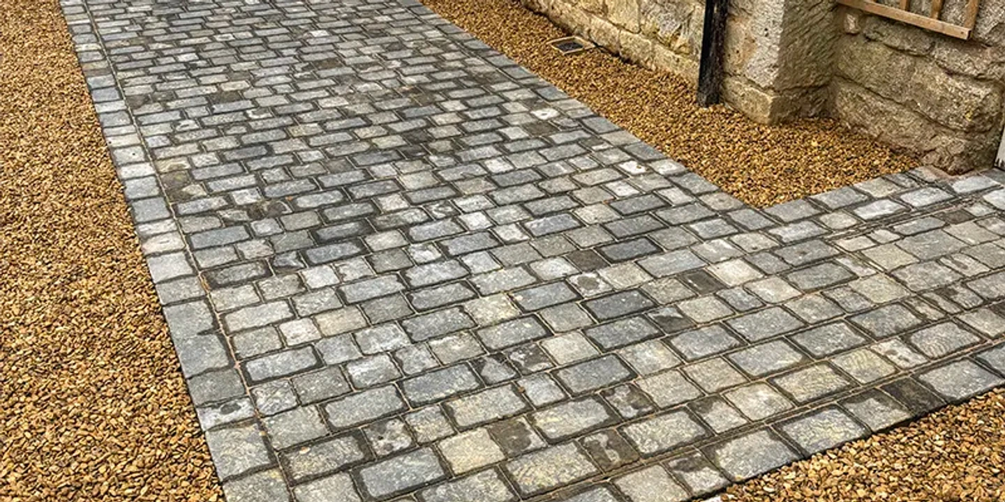 Block paved pathway