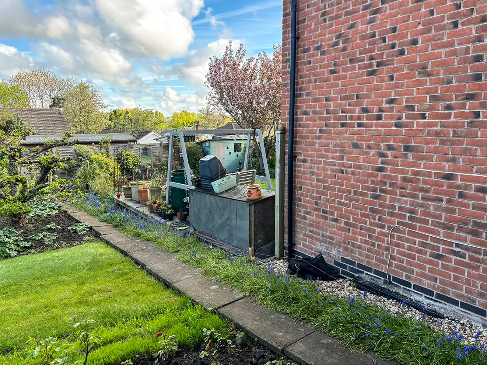 Fence removed in a Garden