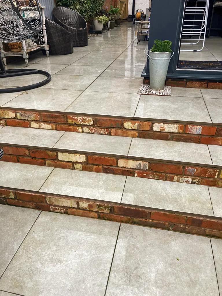 Holbrook Road - completed patio and brickwork steps project