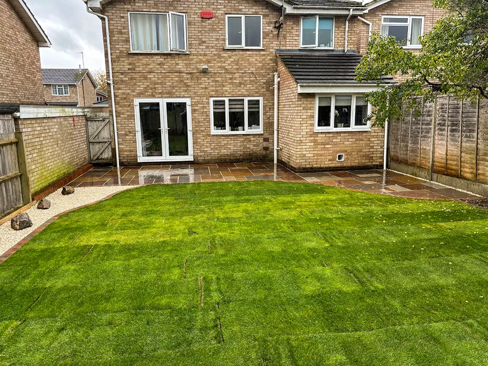 Copper Leaf Close - completed patio and turfing project