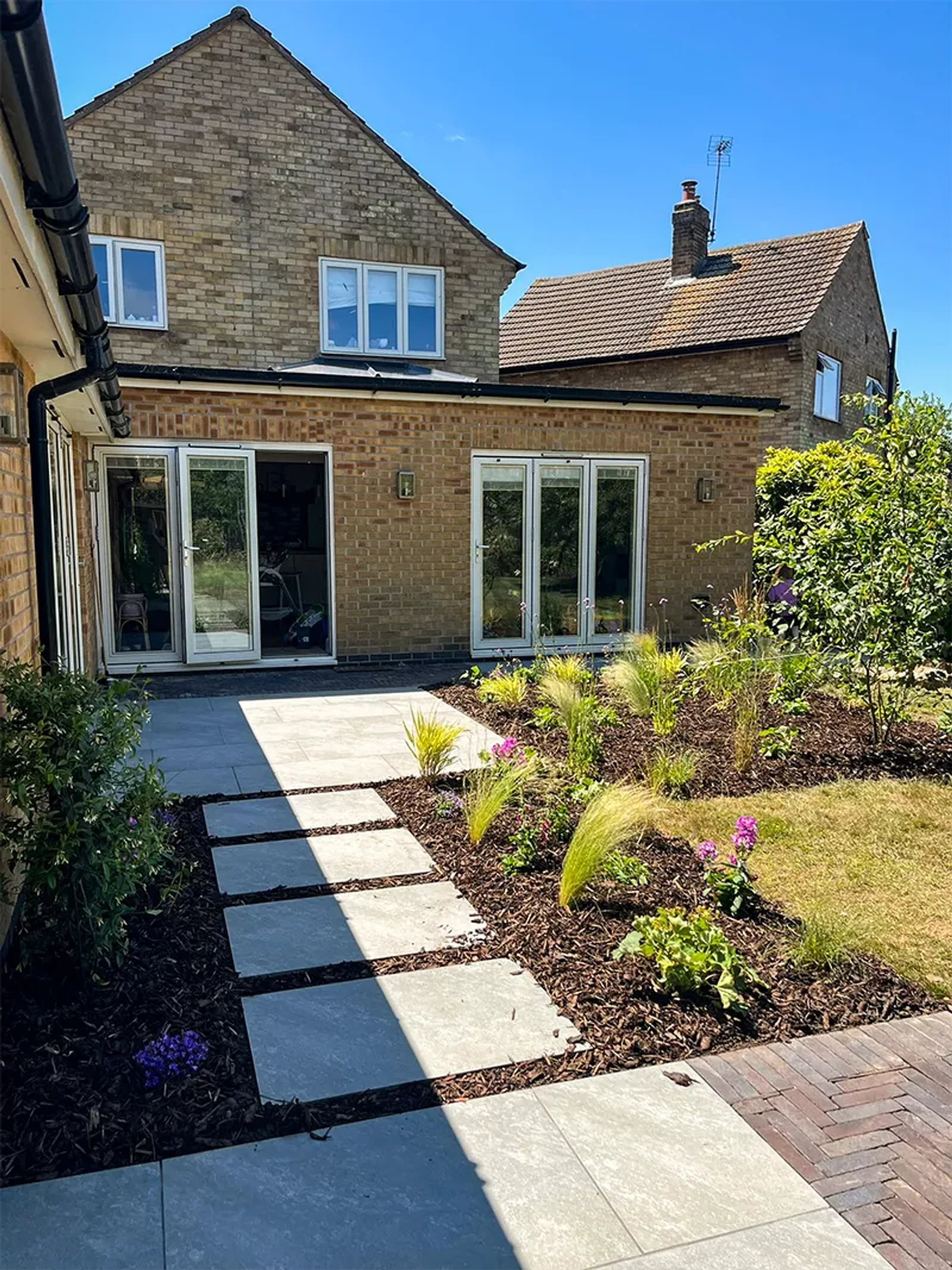 Completed patio and pathway