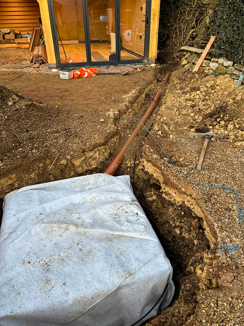 Infrastructure work at a residential property