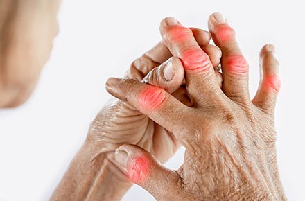Hands with highlighted joints