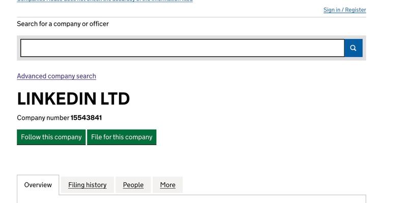 companies house page
