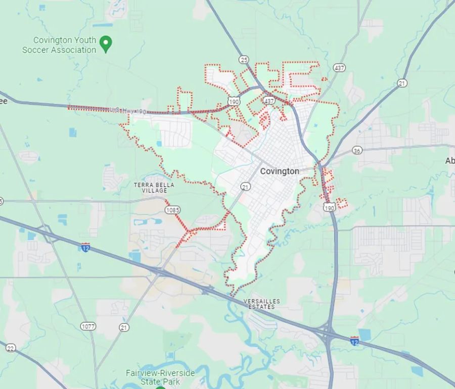 Map of Covington