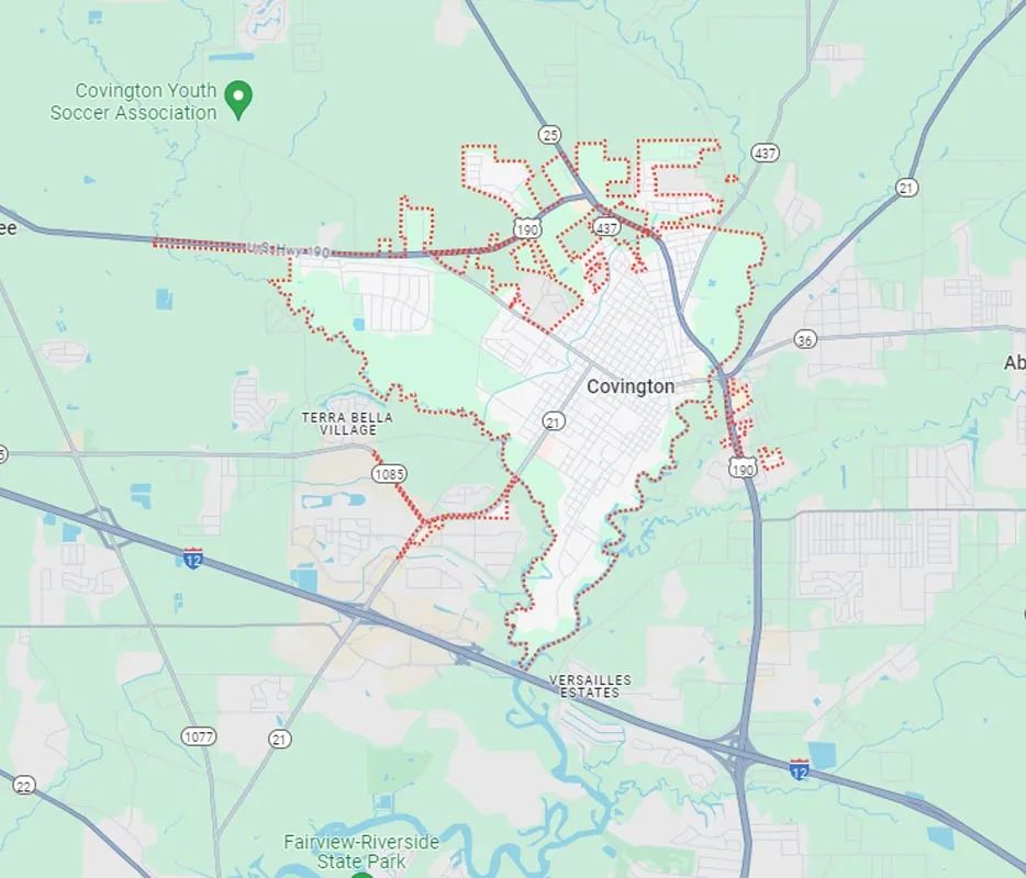 Map of Covington