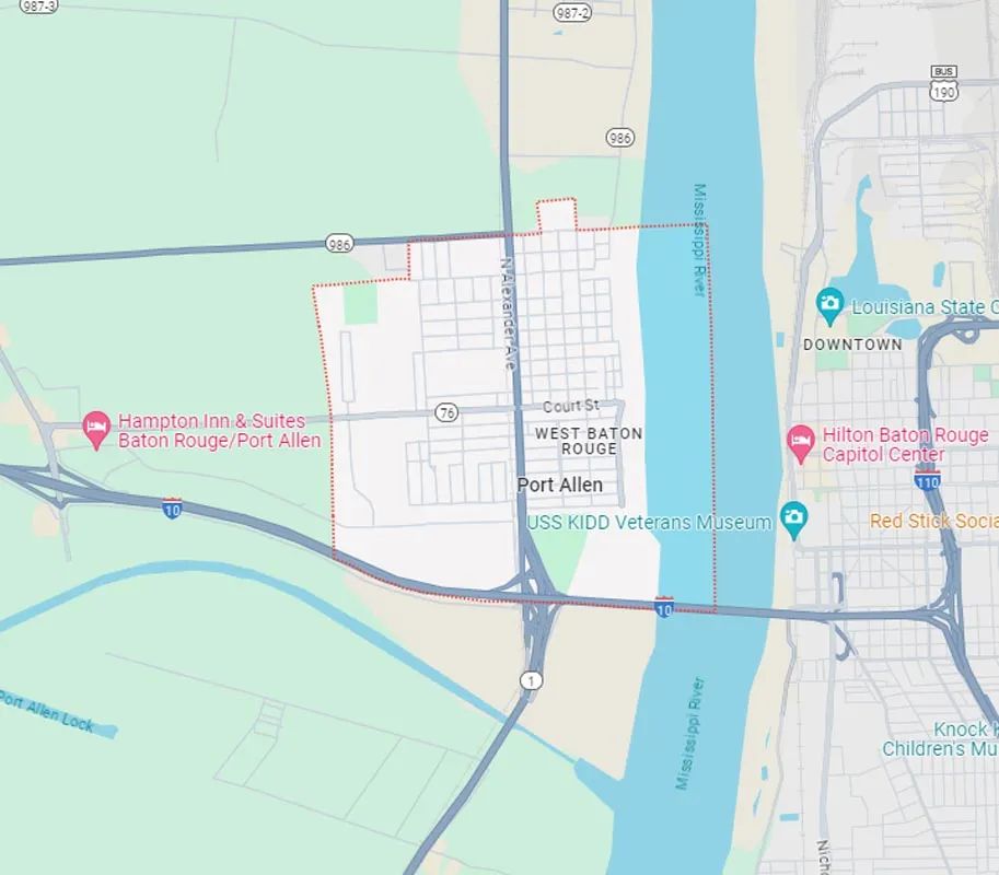 Map of Port Allen