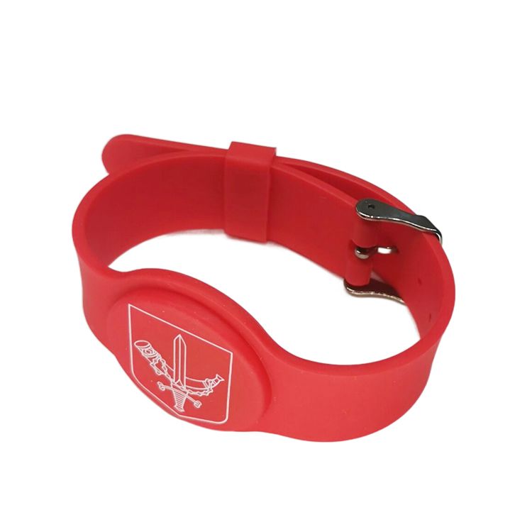 Bracelet RFID en silicone personnalisé, modèle MW1B12, vue 1