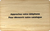 Carte de visite NFC en bambou, verso