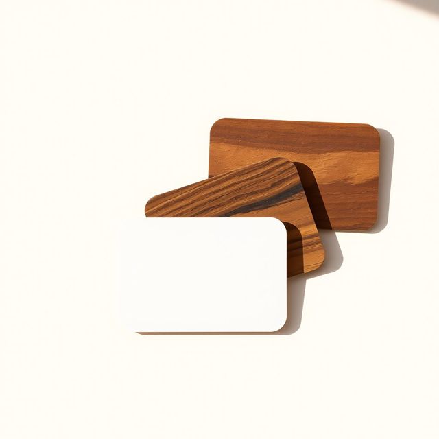 Visuel provisoire : Trois cartes-clés en bois et blanc, superposées sur fond crème