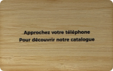 Carte de visite NFC en bambou, verso