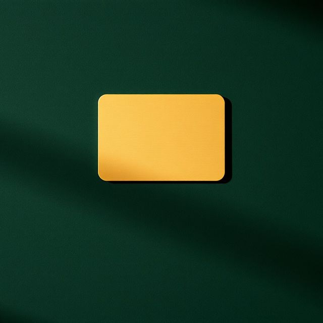 Visuel provisoire : Carte dorée mate sur fond vert profond
