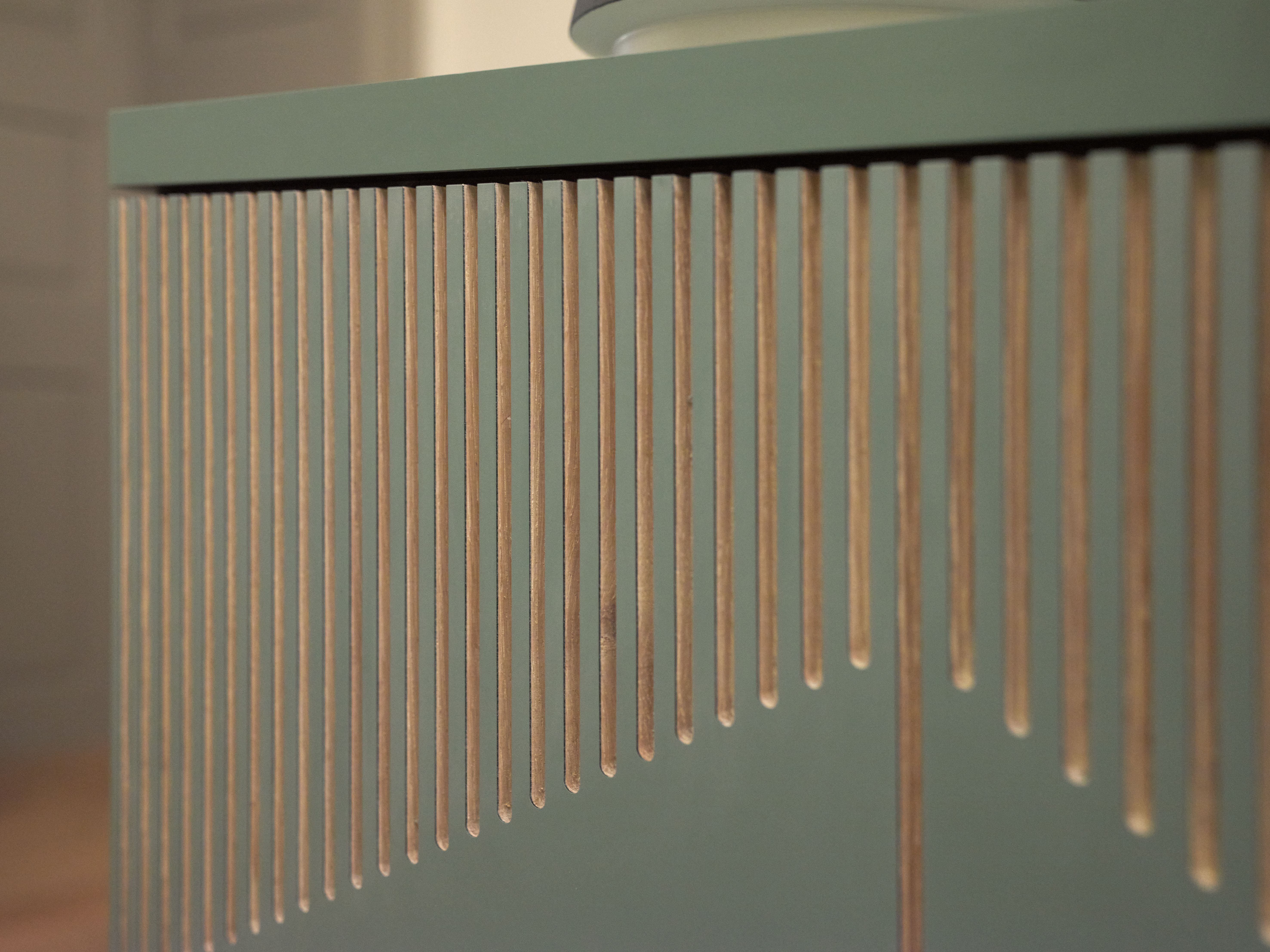 Die präzise Holz- und Strukturdetailierung im Summa Equity Büro München wurde von Stephanie Thatenhorst umgesetzt.