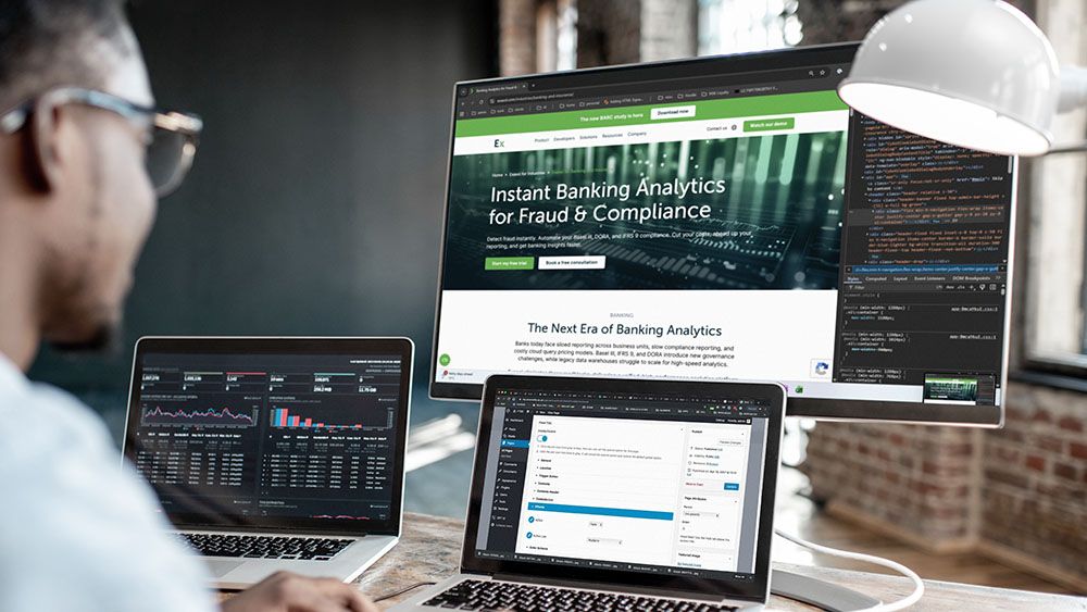 Responsive website mockups shown across desktop, tablet and mobile devices